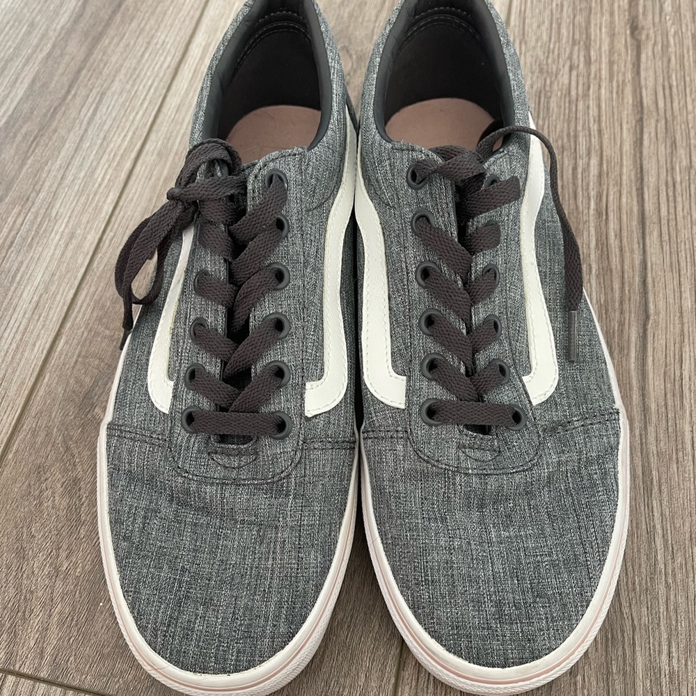 Grey and White Vans